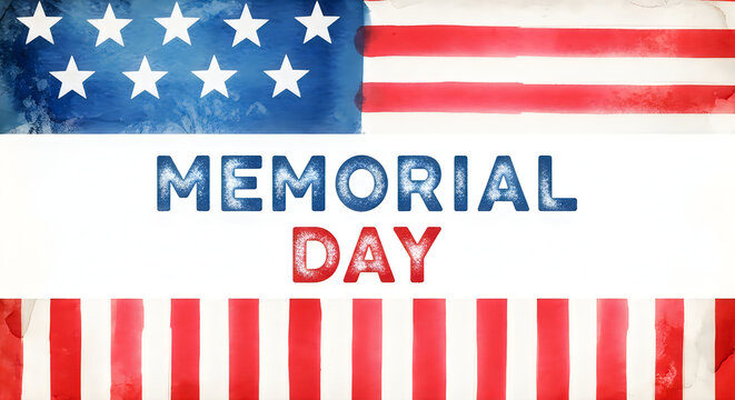 Honoring heroes a patriotic memorial day image with american flag and text