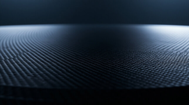 Dark Carbon Fiber Surface with Woven Texture Background