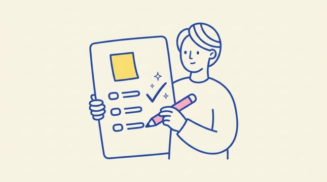 Weekly Task Planning and Productivity Checklist Illustration
