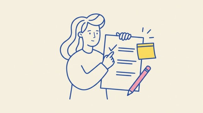 Weekly Task Planning and Productivity Checklist Illustration