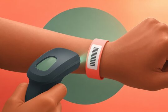 Barcode wristband scanning for patient and event identification