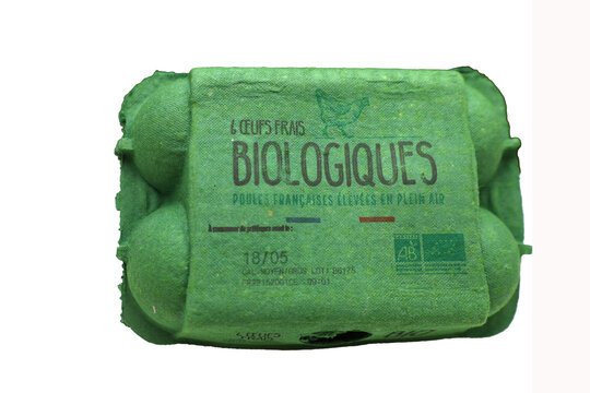 Boite de 6 oeufs biologique de poules fran&ccedil;aises