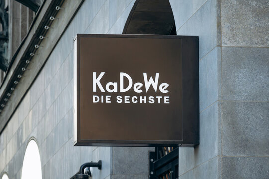 Berlin, Germany - April 23, 2026: KaDeWe sign on the facade of the department store in Berlin