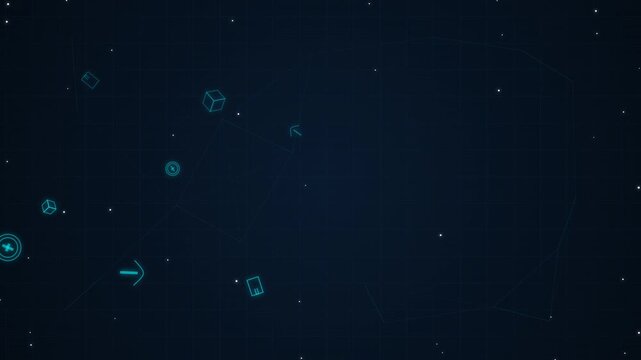 Digital cryptocurrency trading on screen. Virtual finance market and blockchain data.