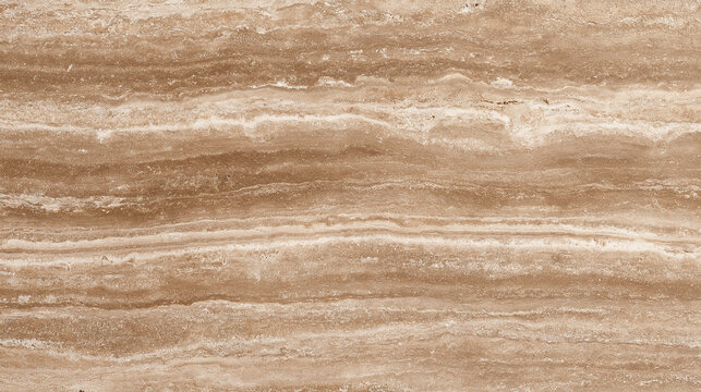 Natural beige travertine stone with linear texture. This elegant marble slab surface is perfect for luxury interior.
