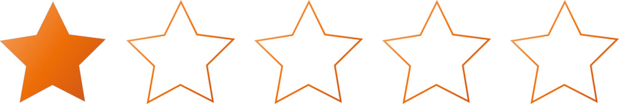 Ic&ocirc;ne d'une &eacute;toile orange sur fond transparent &ndash; Symbole d'&eacute;valuation, de notation et d'avis client