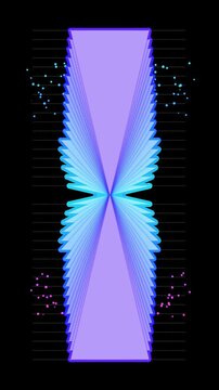 Elegant Audio Spectrum Waveform Animation with Cyan and Magenta Gradient