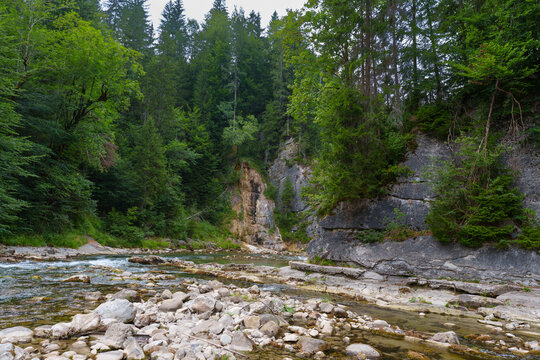 Scenic View of the Ammer Gorge in the Scheibum Region of Bavaria