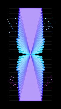 Elegant Audio Spectrum Waveform Animation with Cyan and Magenta Gradient