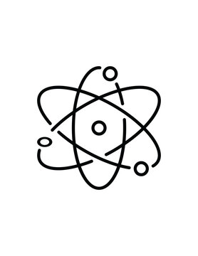 atom icon isolated on white background