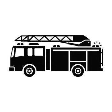 Fire Brigade Vehicle Side Profile Icon