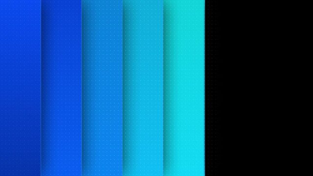 Abstract Blue Gradient Vertical Sliding Panels Background with Halftone Dots, Modern Motion Graphics Loop