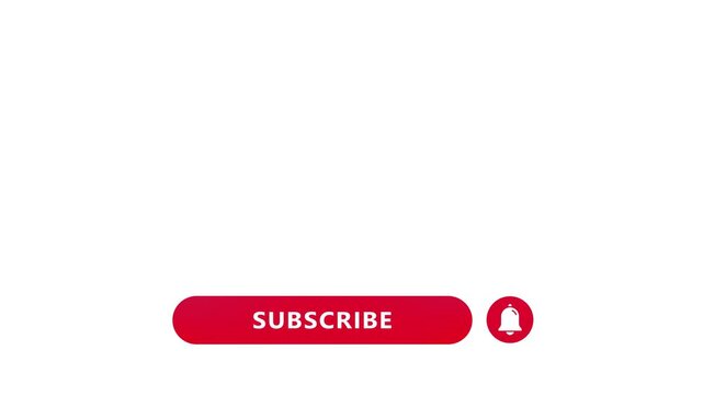 Animated subscribe button with notification bell for you tube channel growth and social media engagement
