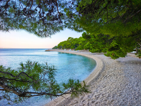 Beautiful beach in Croatia, Brela