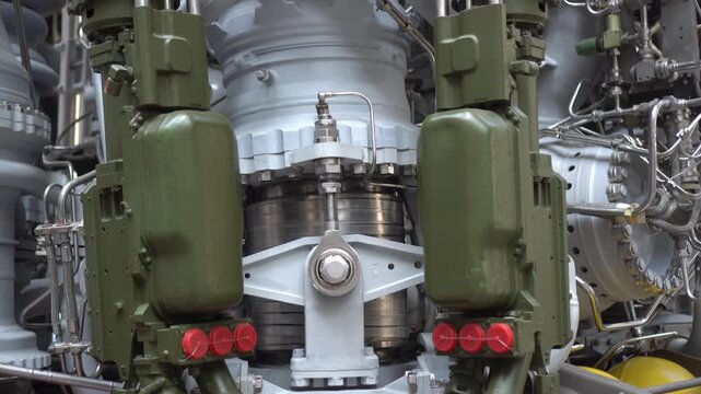 Historic Soviet rocket structure presented as an exhibition piece. Detailed metal body and engineering elements illustrate the technological achievements of the USSR space program and the era of space