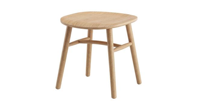 wooden stool isolated on transparent background