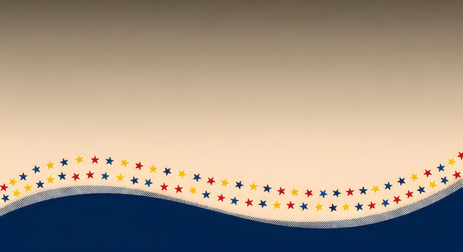 Honoring heroes a patriotic memorial day background with american flags and waves