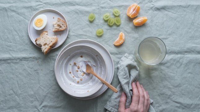 Calm suhoor close with leftover bites and a soothing herbal tea