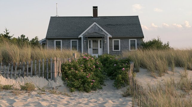 Cape Cod Beach Cottage Among Dunes