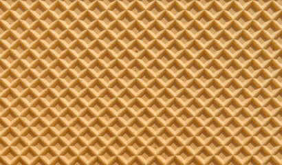 Obraz na płótnie Canvas Baked waffle pattern, texture background close up