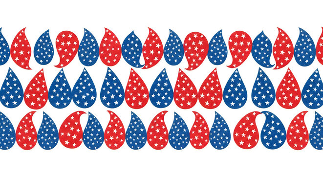 Patriotic memorial day background red white and blue floral pattern for remembrance