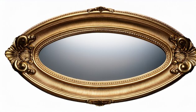ornate gold oval mirror frame