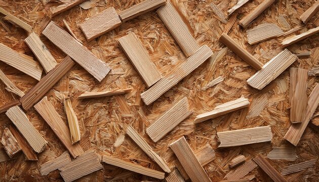 mdf chipboard made from compressed sawdust showing a chaotic texture symbolizing the transformation of raw materials into structured surfaces for construction or furniture