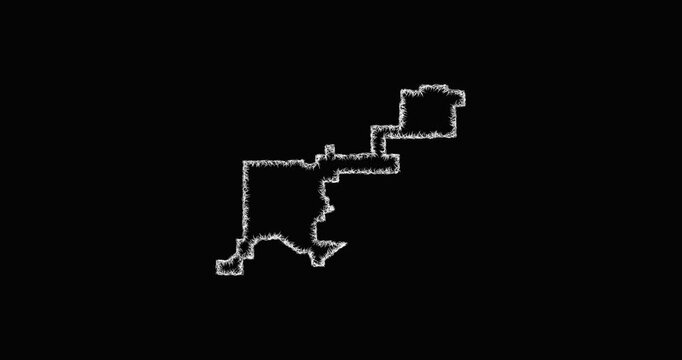 Sketch Denver outline map animation - smooth progressive reveal