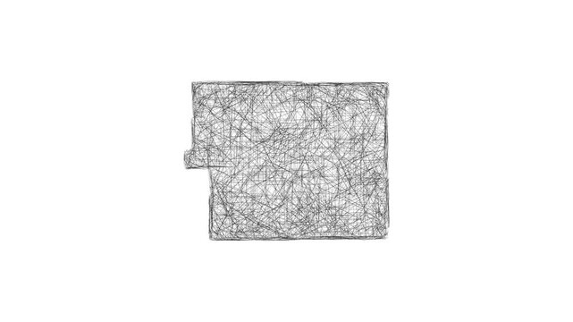 Sketch El Paso outline map animation - smooth progressive reveal