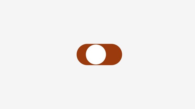 Minimalist toggle switch animation turning on and off, ui ux interface for digital apps button