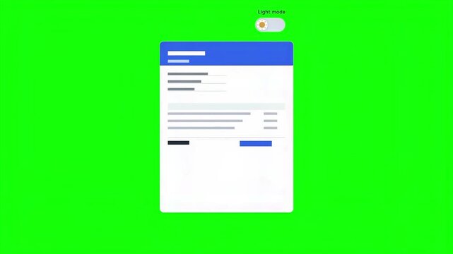 Document Interface Theme Toggle Animation