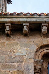 Romanesque corbels under the eaves of the Collegiate Church of San Pedro, 12th century, Cervatos, Campoo de Enmedio, Cantabria, Spain © Nandi Estévez