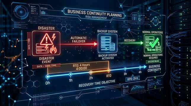 Business Continuity Planning and Disaster Recovery System Dashboard