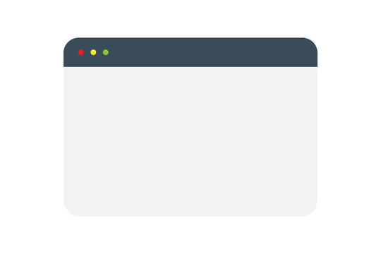 Simple web browser window interface icon with colored navigation buttons