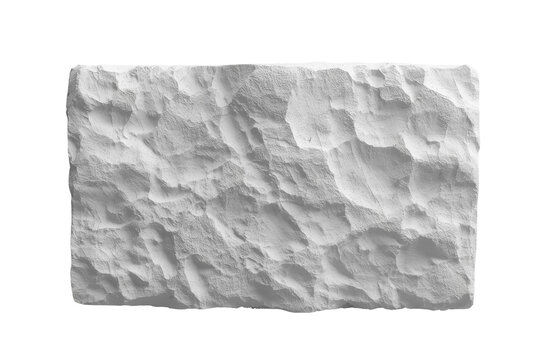 Rectangular white stone texture panel with soft relief