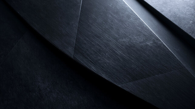 Dark Metallic Geometric Abstract Texture with Brushed Steel Surface