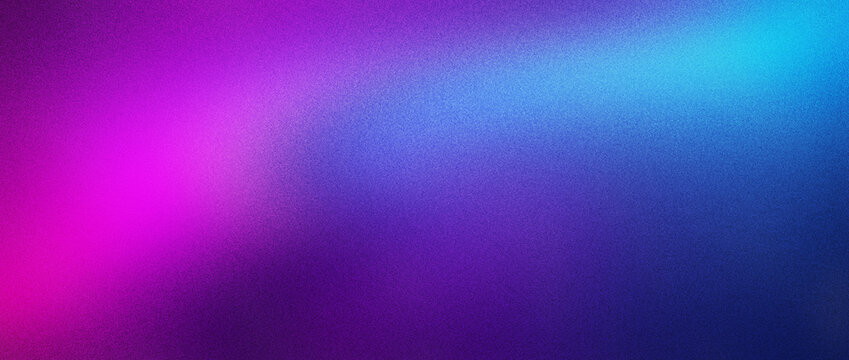 Neon colors flow, grainy texture effect, purple pink blue color gradient background blurred futuristic banner design