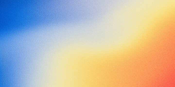 Blue orange white grainy gradient abstract background, noise texture effect, poster header banner design