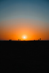 Naklejka premium Silhouettes at Sunset in La Guajira Desert