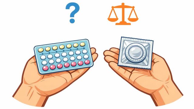 Stylized depicting contraception methods