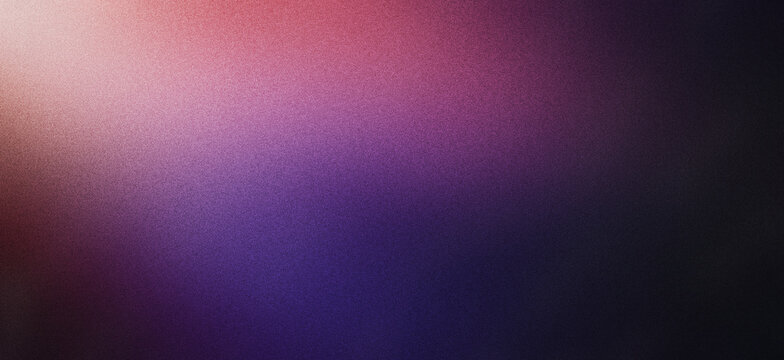 Dark grainy color gradient background, purple pink blue black colors abstract banner poster cover backdrop design