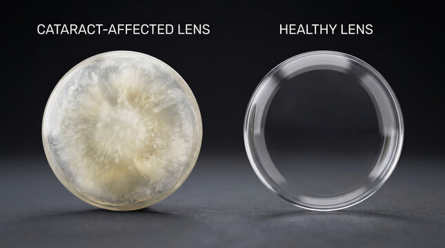 Cataract vs Healthy Eye Lens