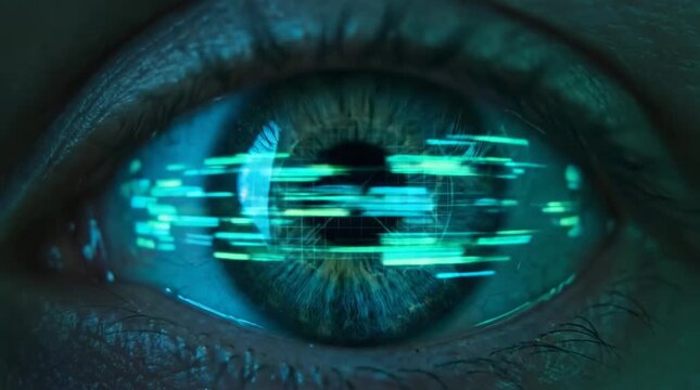Digital interface scanning human eye