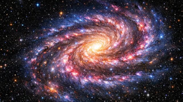 Astronomical of a nebula filled with stars in deep space.