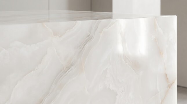 Elegant white marble countertop surface with subtle grey veining background countertop interior