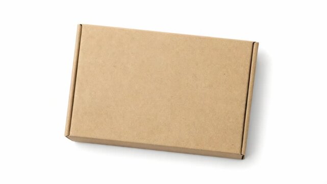A small cardboard box with handwritten text, isolated on a white surface.