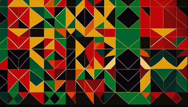 abstract colorful geometric pattern good for kwanzaa black history month juneteenth background greeting card invitation