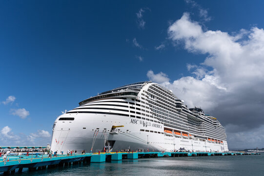 MSC World America Docked at the Port of San Juan