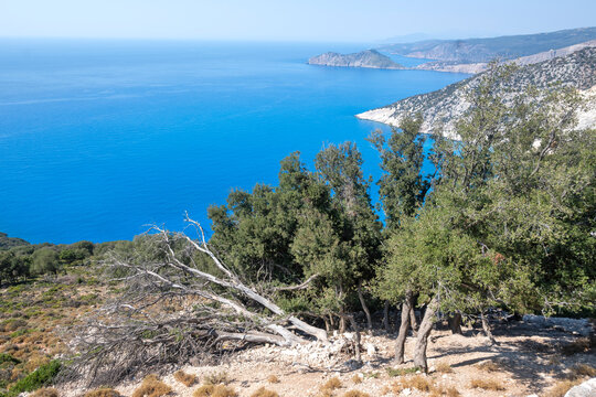 Myrtos Beach, at Cephalonia Island, Greece