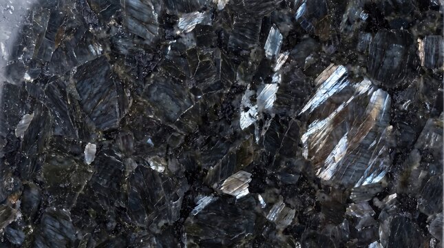 Dark blue labradorite stone mineral surface texture with labradorite background iridescent